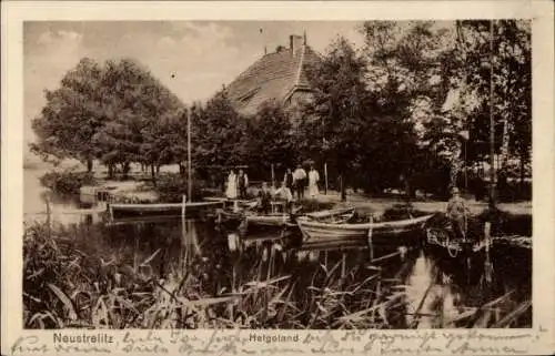 Ak Neustrelitz in Mecklenburg, Helgoland, Boote