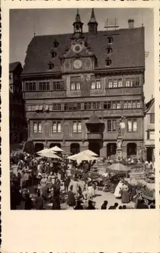 Foto Ak Tübingen am Neckar, Marktplatz