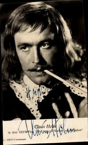 Ak Schauspieler Claus Holm, Portrait, Autogramm, die lustigen Weiber von Windsor