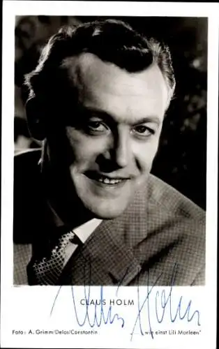Ak Schauspieler Claus Holm, Portrait, Autogramm