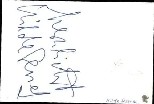Ak Schauspielerin Hilde Sessak, Portrait, Autogramm