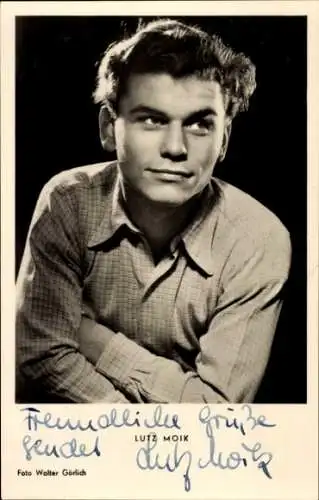 Ak Schauspieler Lutz Moik, Portrait, Autogramm