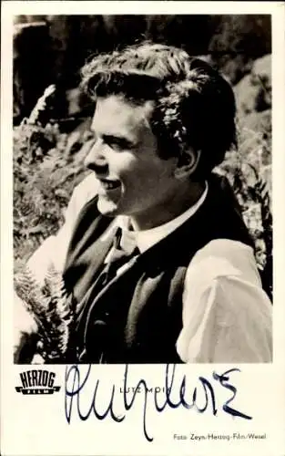 Ak Schauspieler Lutz Moik, Portrait,  Autogramm, Hanna Amon