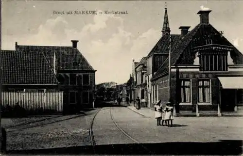 Ak Makkum-Friesland Niederlande, Kerkstraat