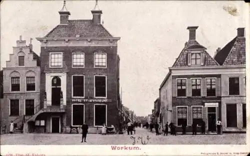 Ak Workum Friesland Niederlande, Hotel