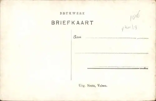 Ak Workum Friesland Niederlande, Straßenpartie, Kirche