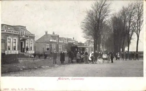 Ak Akkrum Friesland, Stationsweg