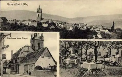 Ak Rauenthal Eltville am Rhein Hessen, Gesamtansicht, Gasthaus zum Engel