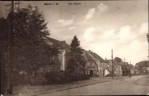 Ak Horst in Holstein, Am Markt, Straßenpartie