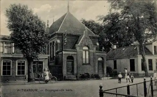 Ak Witmarsum Fryslân Niederlande, Mennonitenkirche
