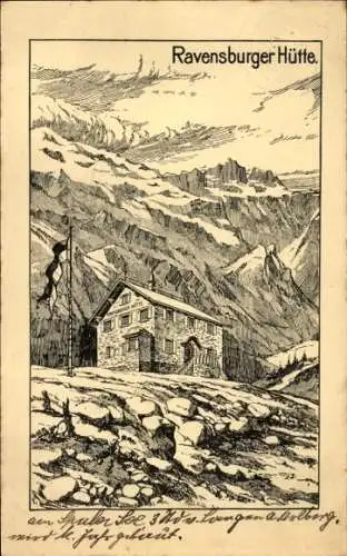 Ak Dalaas Vorarlberg, Ravensburger Hütte