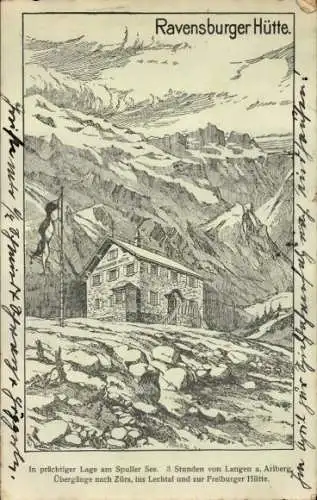 Ak Dalaas Vorarlberg, Ravensburger Hütte