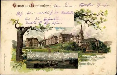 Künstler Litho Fuchs, K., Bonlanden Filderstadt in Württemberg, Gesamtansicht