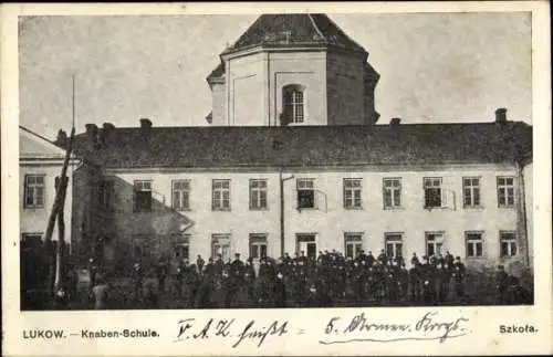 Ak Łuków Polen, Knabenschule