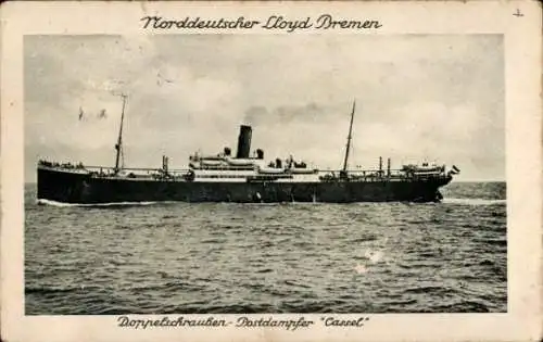 Ak Postdampfer Cassel, Norddeutscher Lloyd Bremen