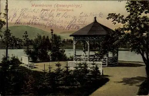 Ak Cieplice Śląskie Zdrój Bad Warmbrunn Riesengebirge Schlesien, Füllnerpark