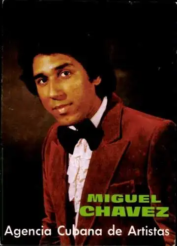 Ak Schauspieler Miguel Chavez, Portrait, Autogramm, Agencia Cubana de Artistas