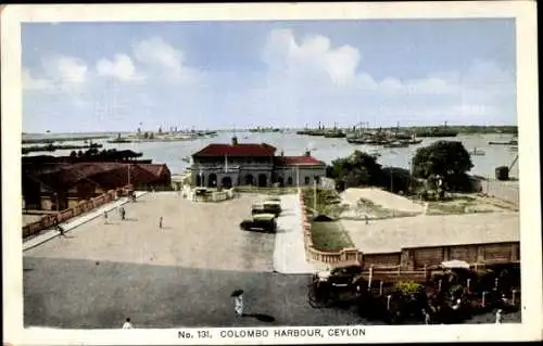 Ak Colombo Ceylon Sri Lanka, Hafenansicht