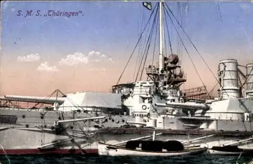 Ak Deutsches Kriegsschiff S.M.S. Thüringen, Kaiserliche Marine