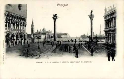 Ak Venezia Venedig Veneto, Piazzetta di San Marco e veduta dell'Isola S. Georgio