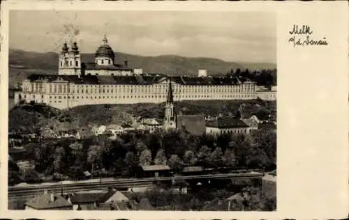Ak Melk an der Donau Niederösterreich, Gesamtansicht