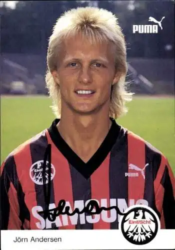 Autogrammkarte Fußball, Jörn Andersen, Eintracht Frankfurt