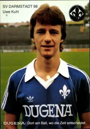 Autogrammkarte Fußball, Uwe Kuhl, SV Darmstadt