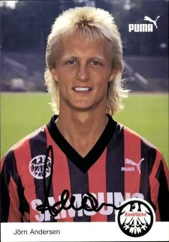 Autogrammkarte Fußball, Jörn Andersen, Eintracht Frankfurt