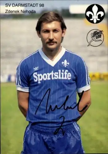 Autogrammkarte Fußball, Zdenek Nehoda, SV Darmstadt
