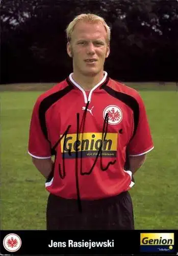 Autogrammkarte Fußball, Jens Rasiejewski, Eintracht Frankfurt