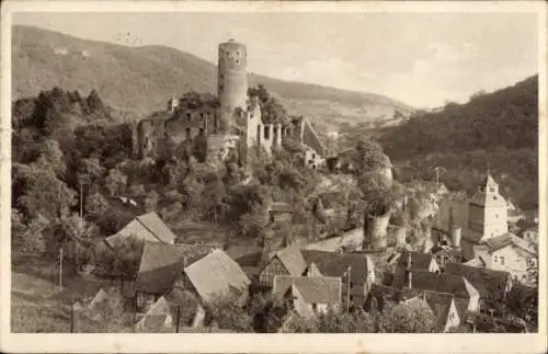 Ak Eppstein im Taunus, Teilansicht, Burg