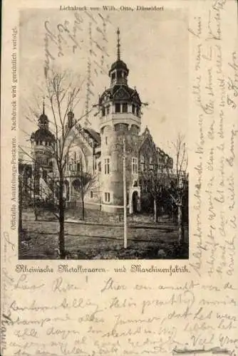 Ak Düsseldorf am Rhein, Ausstellung 1902, Rheinische Metallwaren und Maschinenfabrik