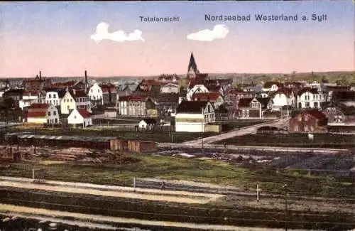 Ak Westerland auf Sylt, Panorama