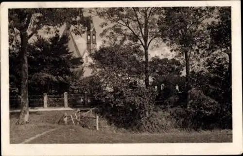 Ak Hemme in Dithmarschen, Kirche, Teilansicht