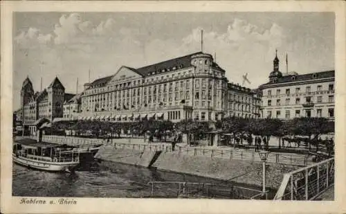 Ak Koblenz am Rhein, Teilansicht