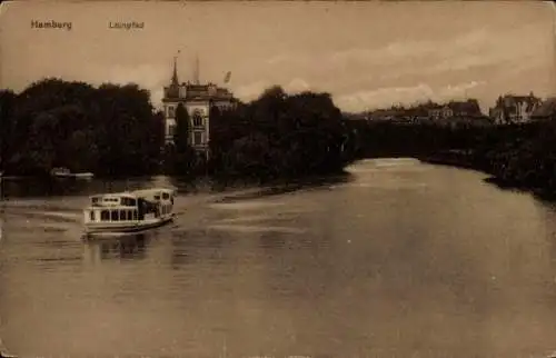 Ak Hamburg Nord Winterhude, Leinpfad