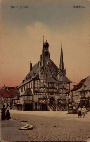 Ak Wernigerode im Harz, Rathaus