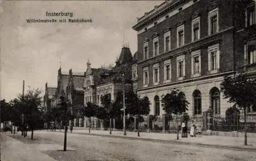 Ak Tschernjachowsk Insterburg Ostpreußen, Wilhelmstraße, Reichsbank