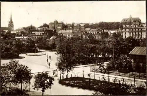 Ak Flensburg in Schleswig Holstein, Promenade