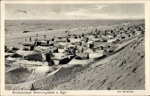 Ak Wenningstedt Braderup auf Sylt, Strand