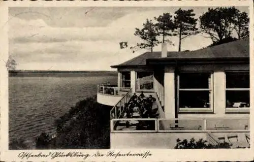 Ak Glücksburg an der Ostsee, Gebäude, Terrassse