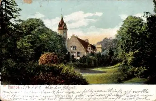 Ak Itzehoe in Holstein, Teilansicht, Kirche