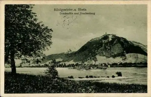 Ak Königswinter am Rhein, Drachenfels, Drachenburg, Panorama