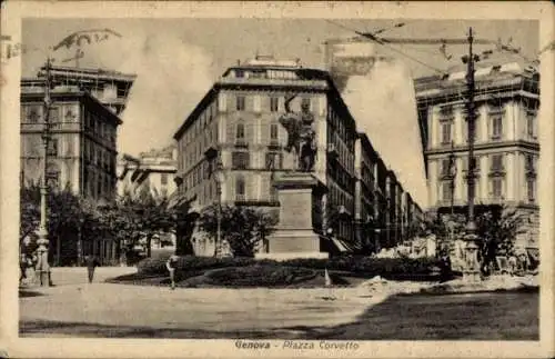 Ak Genova Genua Liguria, Piazza Corvetto