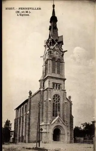 Ak Penneville Meurthe et Moselle, Die Kirche