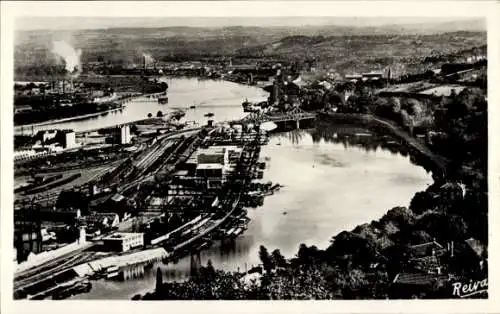 Ak Lyon Rhône, Zusammenfluss von Rhone und Saone, Mulatiere