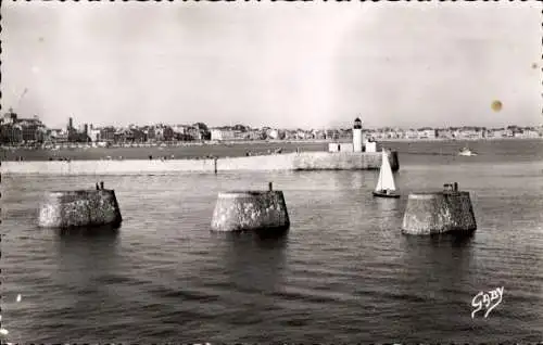 Ak Les Sables d'Olonne Vendée, Gesamtansicht, La Jetee