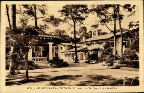 Ak Arcachon Gironde, Source des Abatilles