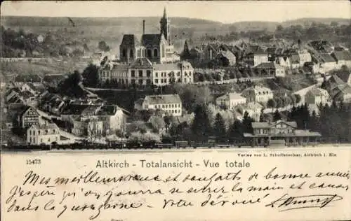 Ak Altkirch Elsass Haut Rhin, Gesamtansicht