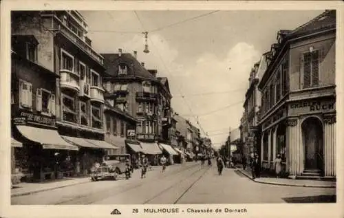 Ak Mulhouse Mülhausen Elsass Haut Rhin, Chaussée de Dornach